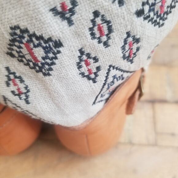 Latigo James Anthropologie Boots Womens 7M Leather and Canvas Ankle Boho Casual - Picture 12 of 12